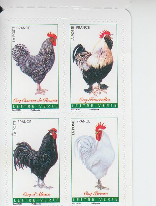 2016 France Roosters SA Booklet of 12 (Scott NA)