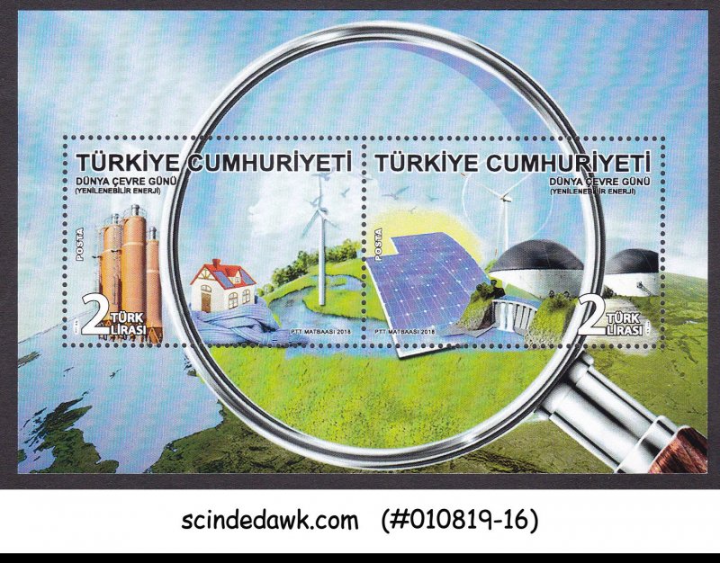 TURKEY - 2018 WORLD ENVIRONMENT DAY - MIN. SHEET MNH