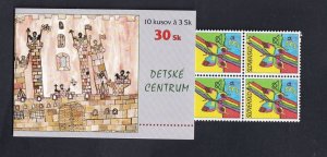 Slovakia   #303  MNH 1998  child drawing complete booklet