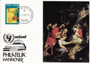 United Nations Geneva Unicef cachet maxi card