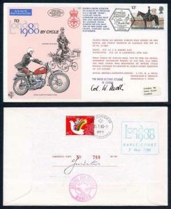 C66c To London by Cycle 1980 Special Signed by General Dudli