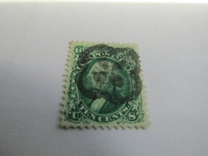 US Stamps,1861 Washington Sc. #68, perf. 12 used Type II, w/ R. Doporto Certifi.