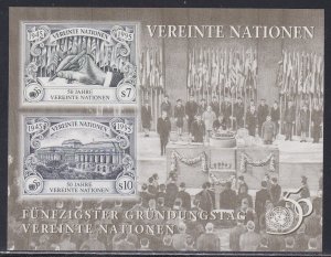 United Nations - Vienna #  188, U.N. 50th Anniversary Souvenir SheetNH, 1/2 Cat.