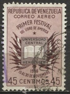 Venezuela 1957; Sc. # C634; Used Single Stamp