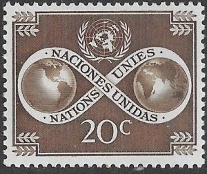 UN-NY # 8 20c Definitive  (1951)  (1) Mint NH