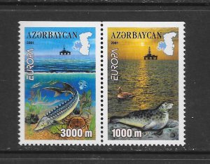 AZERBAIJAN #714-15 MARINE LIFE BOOKLET STAMPS MNH