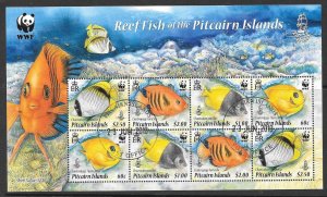 PITCAIRN ISLANDS SGMS811 2010 WWF REEF FISH FINE USED