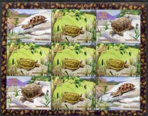 ABKHAZIA - 1999 - Turtles & Tortoises - Perf 9v Sheet - M. N.H. - Official Issue