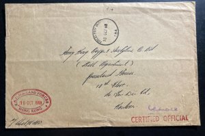 1968 British Land Forces Post office In Hong Kong OHMS Cover To Kowloon