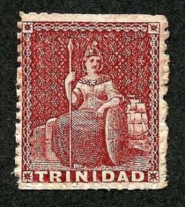 Trinidad SG64 (1d) Lake thick paper Perf 13 Fresh Mint Cat 50 pounds