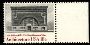 SC# 1931 - (18c) - American Architecture: Natl. Farmers Bank - MNH single