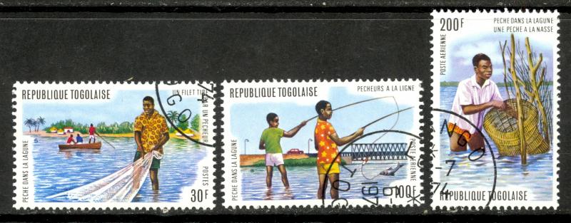 TOGO 1974 FISHING Airmail Set Sc C224-C226 VF CTO Used