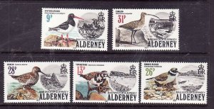 Alderney-Sc#13-17-unused NH set-Birds-id4-1984-