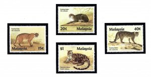 Malaysia 368-71 MNH 1987 Protected Wildcats (fe4593)