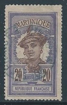 Martinique #73 Used 20c Martinique Woman