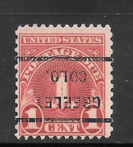 #J80 Used Single PRECANCEL AS SHOWN