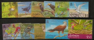 SOLOMON ISLANDS SG976/87 2001 BIRDS MNH 