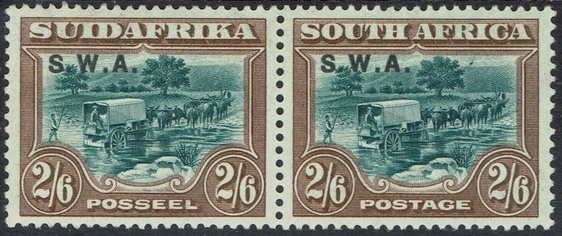 SOUTH WEST AFRICA 1927 OX WAGON 2/6 PAIR 