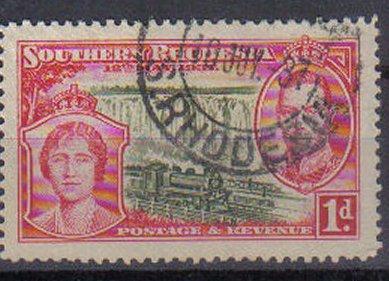 SOUTHERN RHODESIA, 1937, used 1d. Coronation.