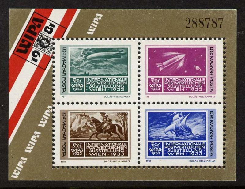 Hungary 2696 MNH Horse, Ship, Zeppelin, Rocket