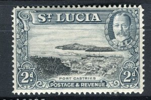 ST. LUCIA; 1930s early GV pictorial issue Mint hinged 2d. value