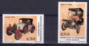 Andorra 2003 CLASSIC CARS set 2v Perforated MInt (NH)