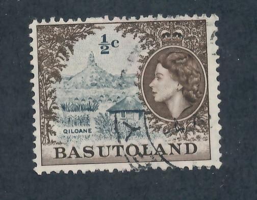 Basutoland 1954 Scott 46 used - 1/2p,  Qiloane Hill