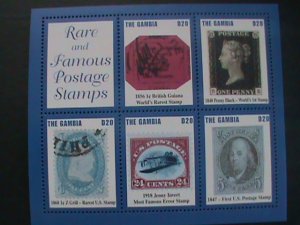 GAMBIA STAMP:2004 SC#2871 WORLD RARE & FAMOUS POSTAGE STAMPS S/S -MNH SHEET.