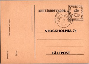 Sweden, Worldwide Government Postal Card, Military Related