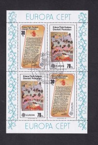 Cyprus  Turkish   #114  cancelled    1982  sheet Europa