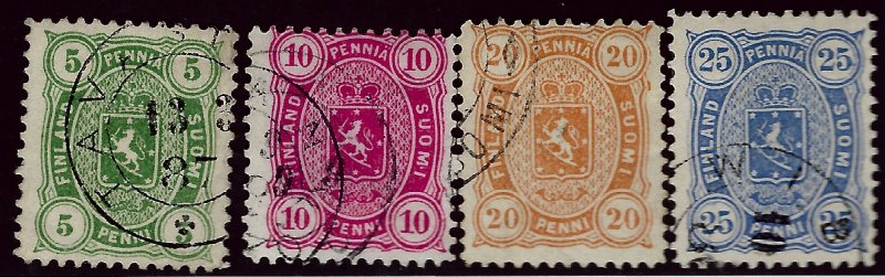 Finland SC#31-34 Used F-VF hr...fill a key spot!!