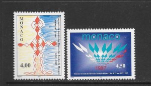 MONACO - CLEARANCE #2059-60 ART DESIGNS MNH