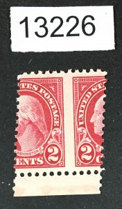 MOMEN: US STAMPS  # 554 VAR. MINT OG NH MISPERF LOT #13226