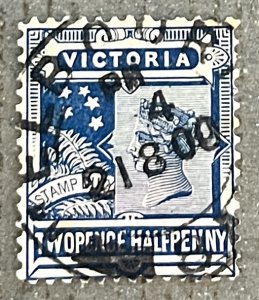 Victoria 183 / 1899 2 1/2p Dark Blue Southern Cross Queen Victoria Stamp, Used