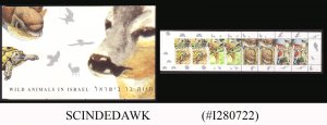 ISRAEL - 2001 ENDANGERED SPECIES / WILD ANIMALS - STAMP BOOKLET MINT NH