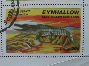 EYNHALLOW SCOTLAND STAMP:1977 WILD ANIMALS CTO- MNH - MINI SHEET