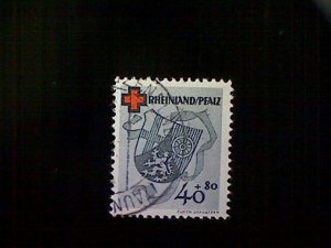 Stamp, Germany (Allied Occupation-Rheinland-Pfaltz), Scott #6NB6, used(o)  