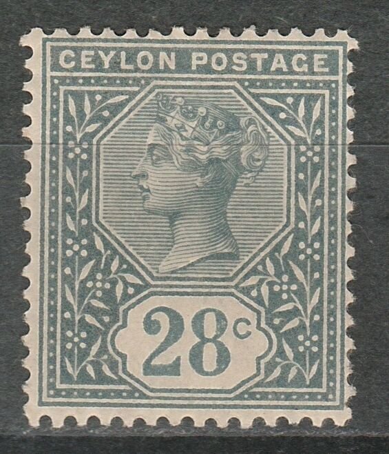 CEYLON 1886 QV 28C