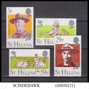 ST HELENA - 1982 75th ANNIVERSARY OF SCOUTING / SCOUTS - 4V - MINT NH