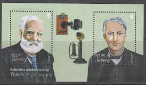 Jersey 2022  Scientific Achievements Miniature Sheet NHM