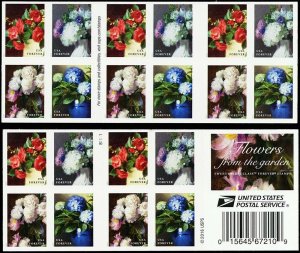 Flowers from The Garden Book of 20 First Class Stamps Scott 5240a