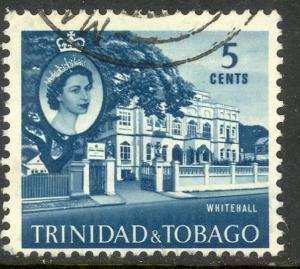 TRINIDAD AND TOBAGO 1960 QE2 5c WHITEHALL Issue Sc 91 VFU