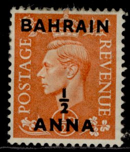 BAHRAIN GVI SG71, ½a on ½d pale orange, M MINT. 