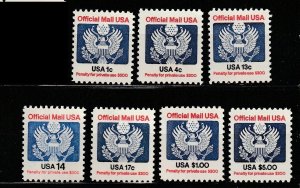 US Official Stamp SC# O127-133  MNH (1098k)