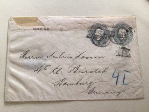 Queen Victoria 1892 2 1/2 d grey blue compound envelope used A13800
