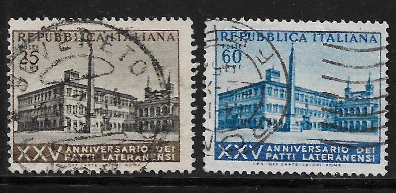 ITALY 647-648 USED LATERAN PALACE ROME