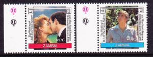 ZAMBIA  1986  ROYAL WEDDING   SET 2   MNH