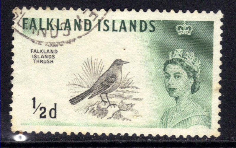 Falkland Islands 1960 - 66 QE2 1/2d Austral Thrush SG 193 ( D1374 )