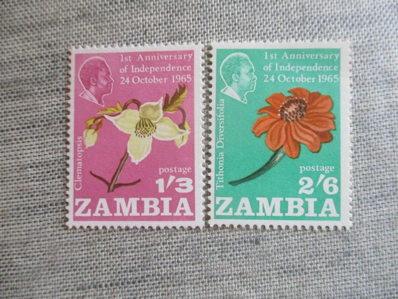 Zambia, Scott#24-25, MNH