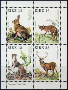 Ireland 1980 #483a MNH. Animals, block